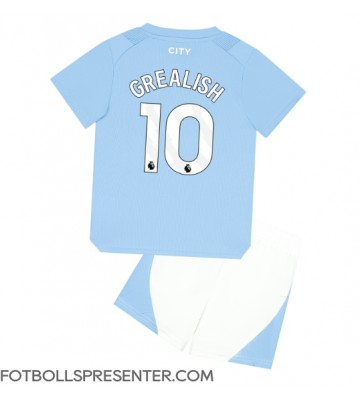 Manchester City Jack Grealish #10 Hemmatröja Barn 2023-24 Kortärmad (+ korta byxor)
